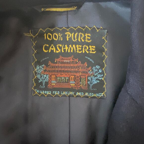 Lanzetti Blue Pure Cashmere Long Lined Winter Elegant Tailored Workcore Coat - Picture 4 of 13